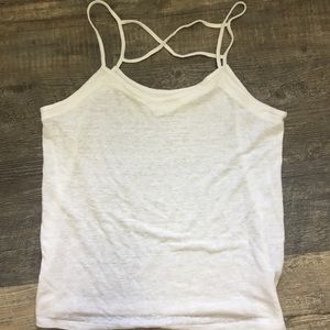 Cute white tank with straps back